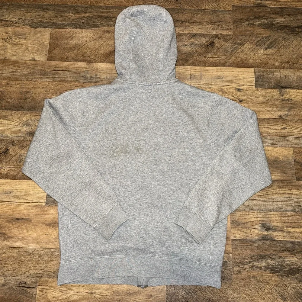 Nike Sportswear Club Fleece Hoodie Mens S Grey Embroidered Logo Full-Zip Jacket